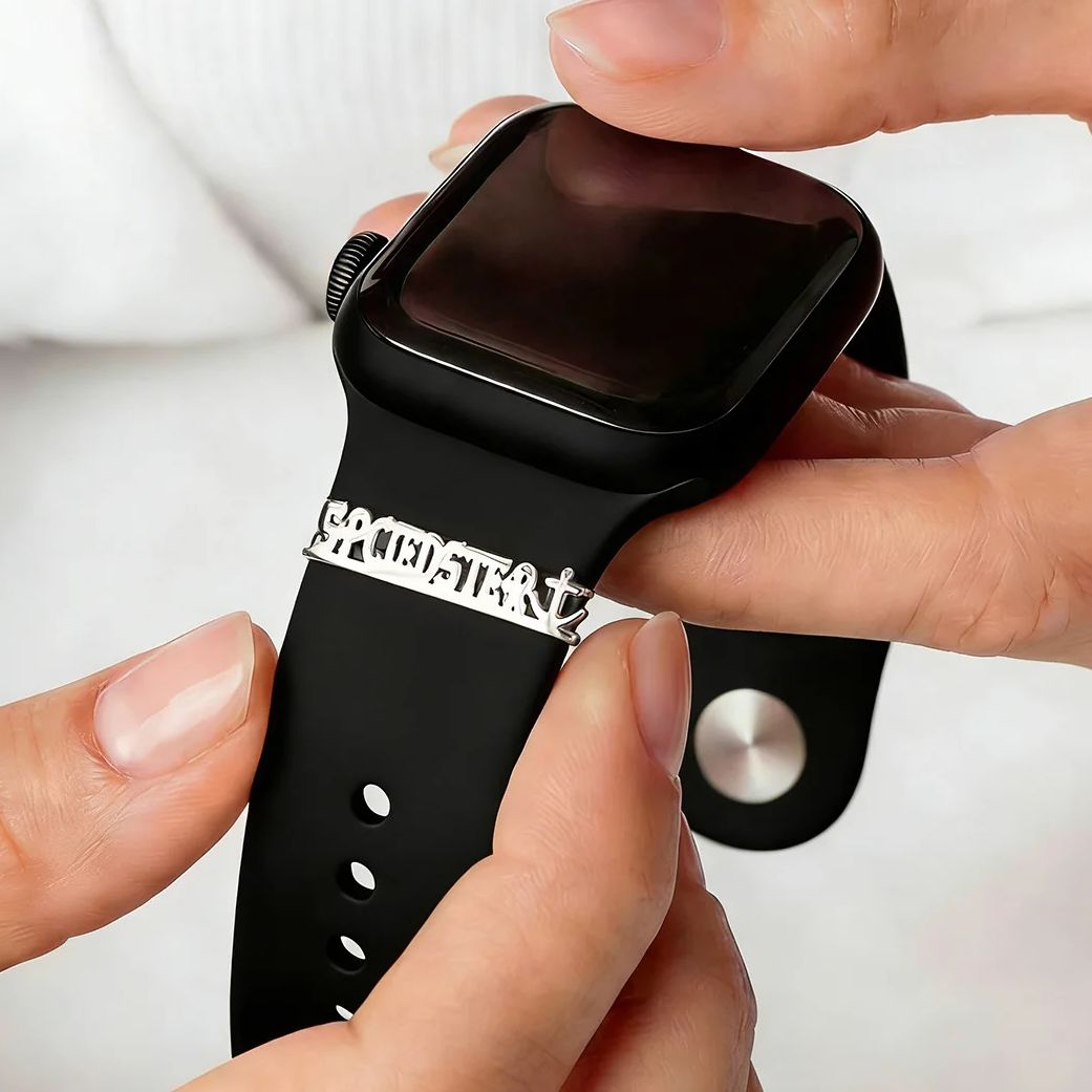 Smart Watch Accessories - Personalized Custom Text Watch Band Charm