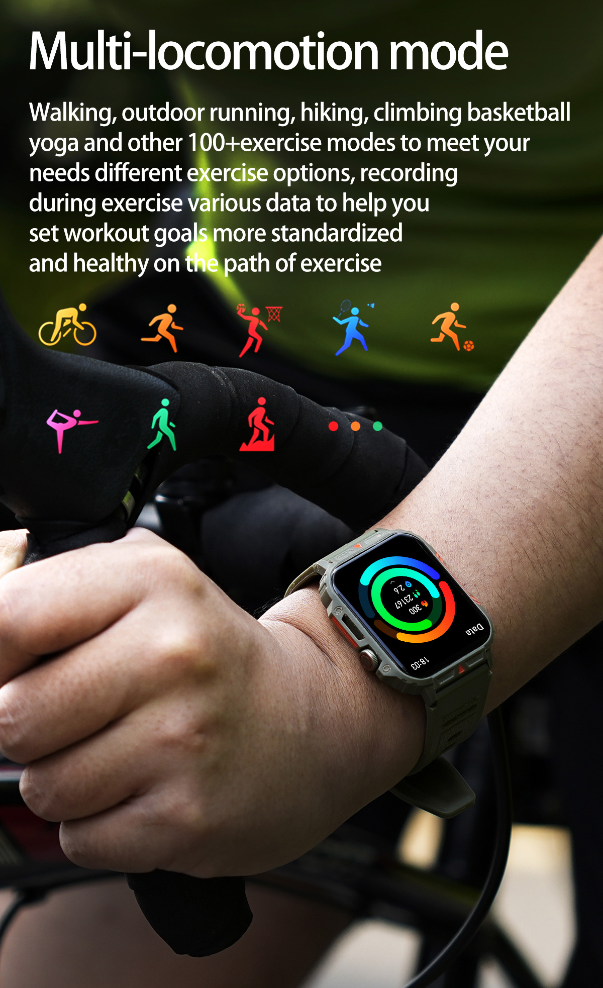 1.91 Outdoor Military Smart Wa - Smartwatch Faces ulasan dan harga