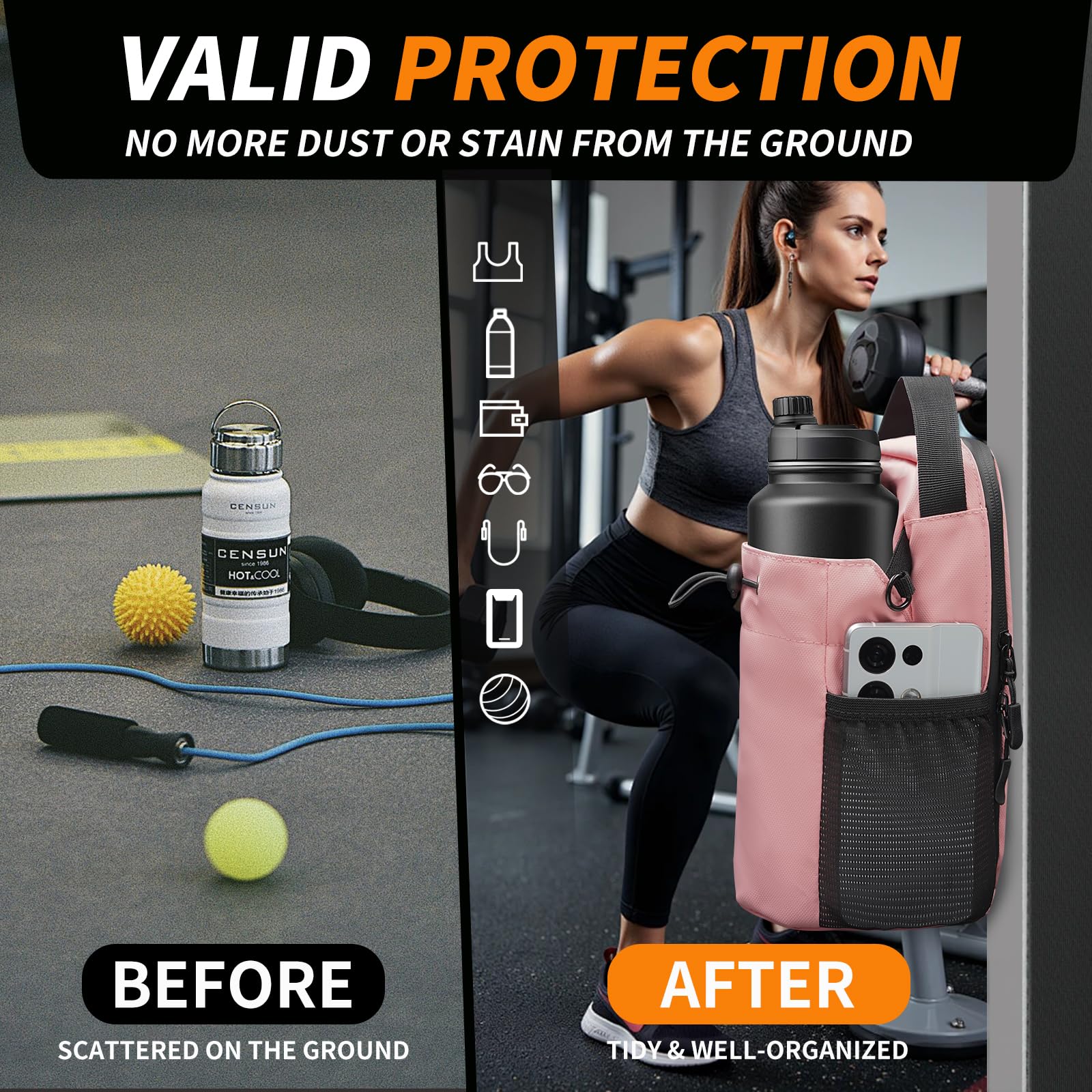 WOOJACK Magnetic Gym Bag for W - Rugged Sport Strap ulasan dan harga