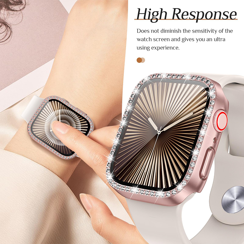Diamond Case+Glass For Apple w - Apple Smartwatch Accessories ulasan dan harga