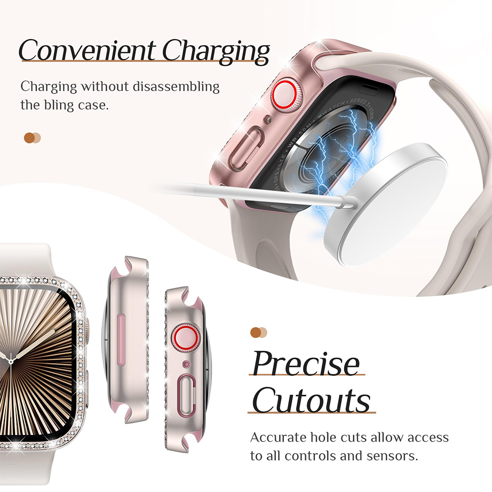 Diamond Case+Glass For Apple w - Apple Smartwatch Accessories ulasan dan harga