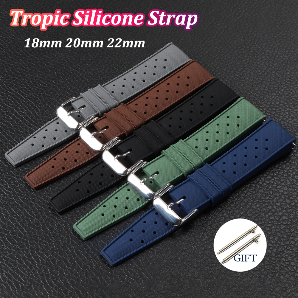18mm 20mm 22mm Tropic Silicone - Fossil Smartwatch Accessories ulasan dan harga