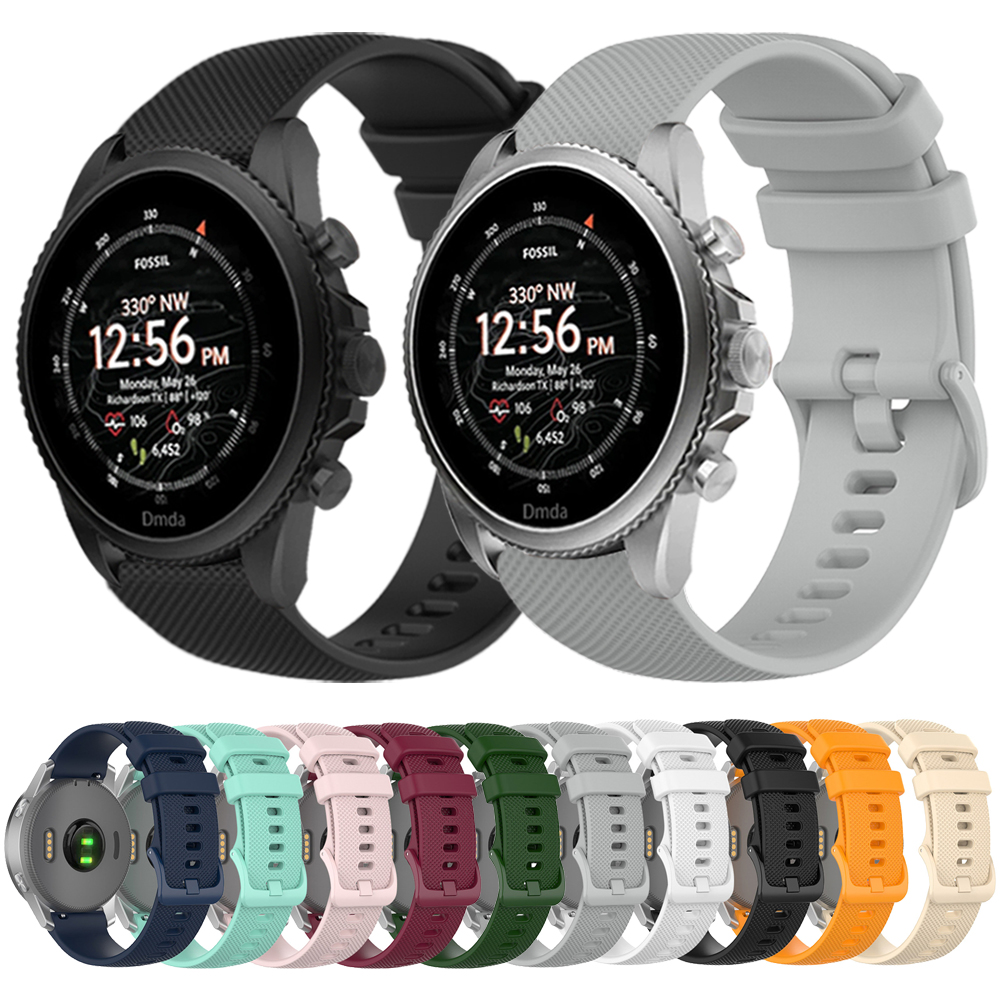 22mm 20mm Silicone Strap For F - Fossil Smartwatch Accessories ulasan dan harga