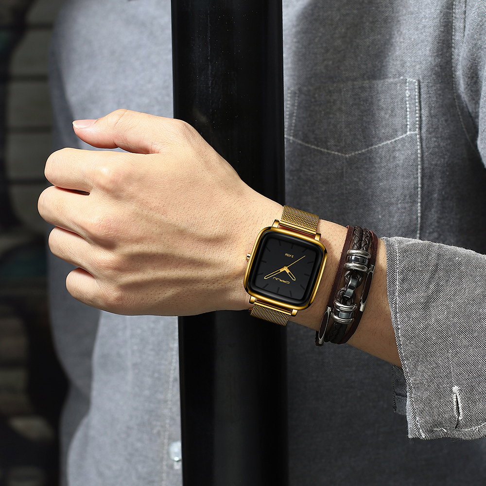 CRRJU Mens Watches Top Brand L - Stainless Mesh Band ulasan dan harga