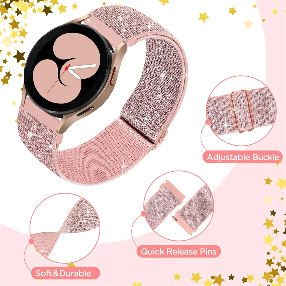 Elastic Shiny strap For Samsun - Titan Smartwatch Accessories ulasan dan harga