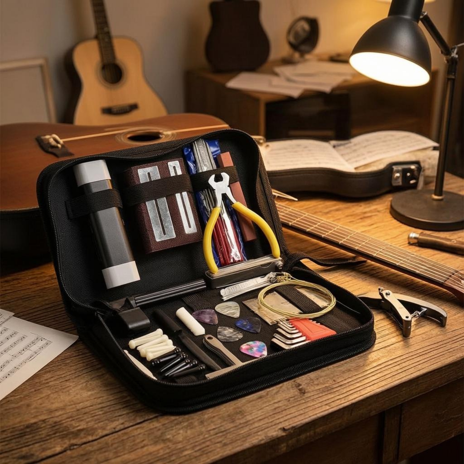 Guitar Repair Toolkit Elastic  - Tool Kit Strap Change ulasan dan harga