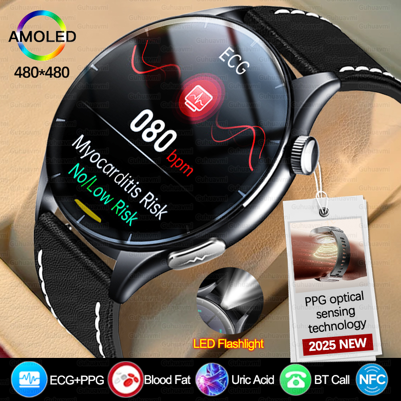 2026 New NFC+ECG+PPG Health Sm - Android Smartwatch Accessories ulasan dan harga