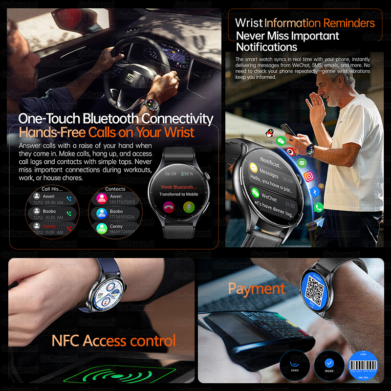 2026 New NFC+ECG+PPG Health Sm - Android Smartwatch Accessories ulasan dan harga