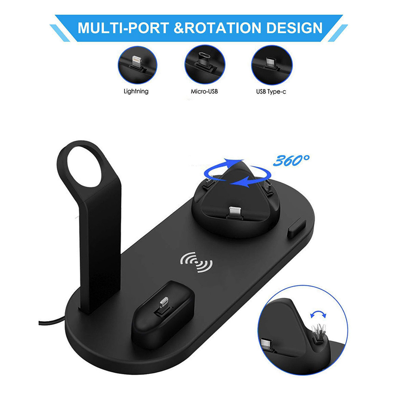 6 in 1 Wireless Charger Stand  - Smartwatch X12 ulasan dan harga