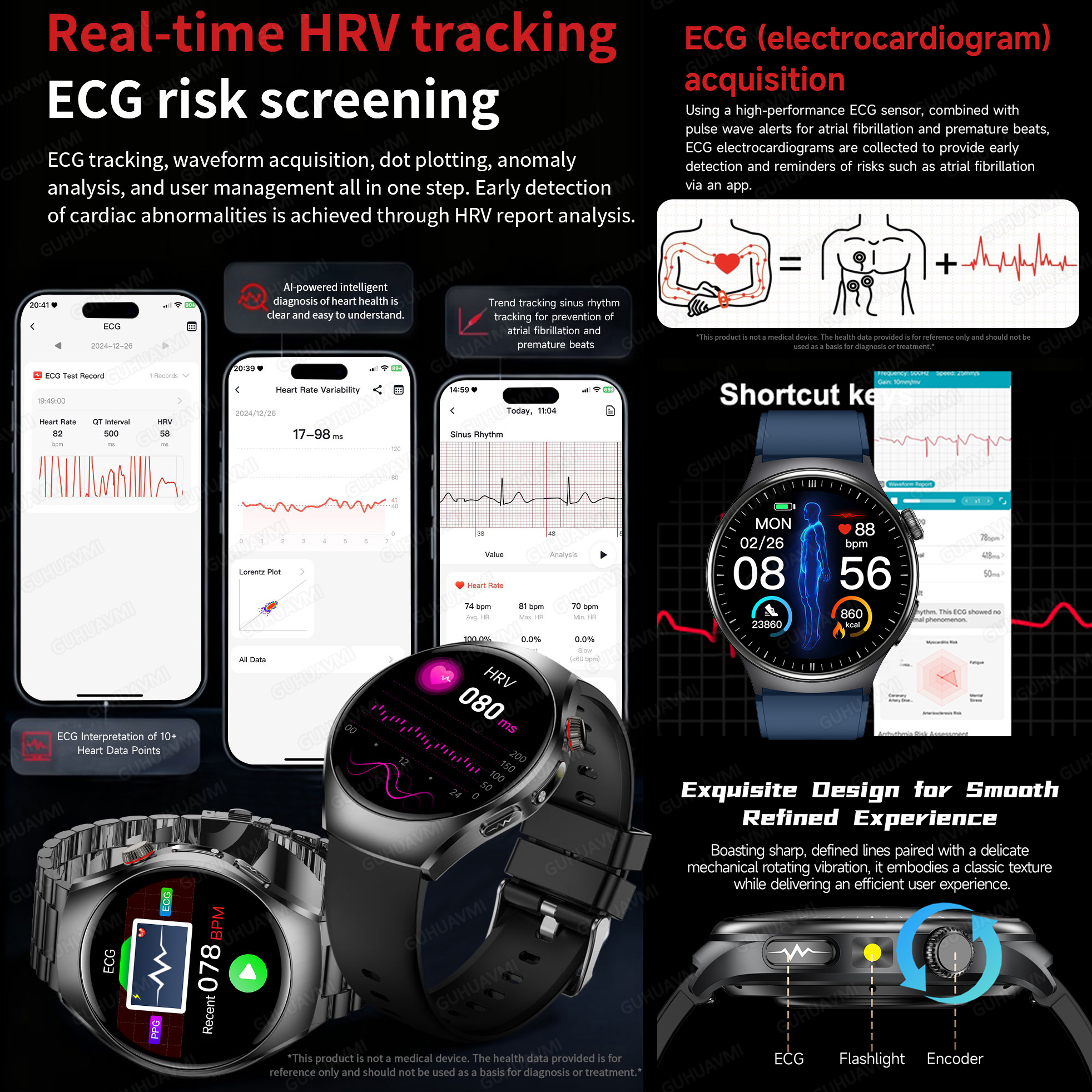 2026 New Accurate Diagnosis Sm - Android Smartwatch Accessories ulasan dan harga