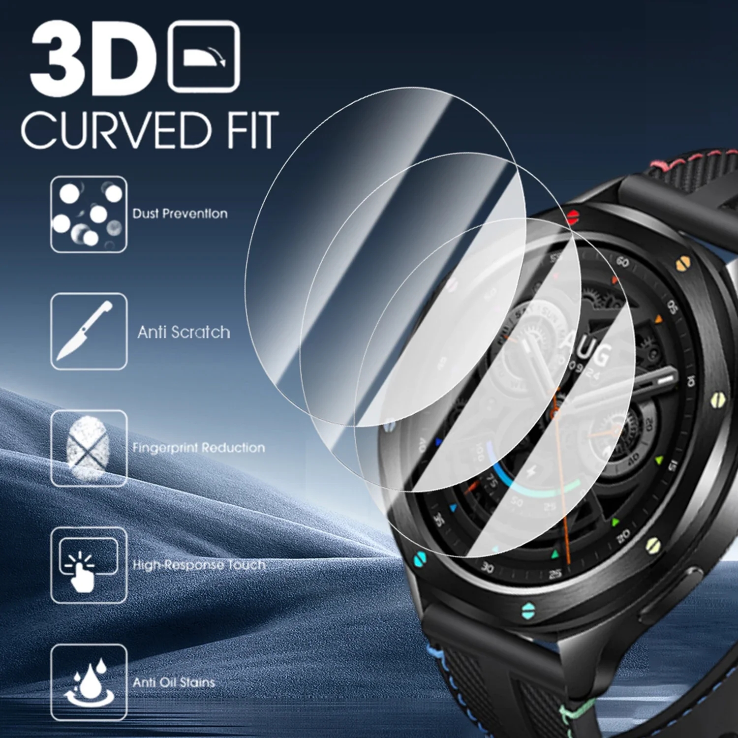 2PCS Tempered Glass For Xiaomi - Xiaomi Smartwatch S4 Accessories ulasan dan harga