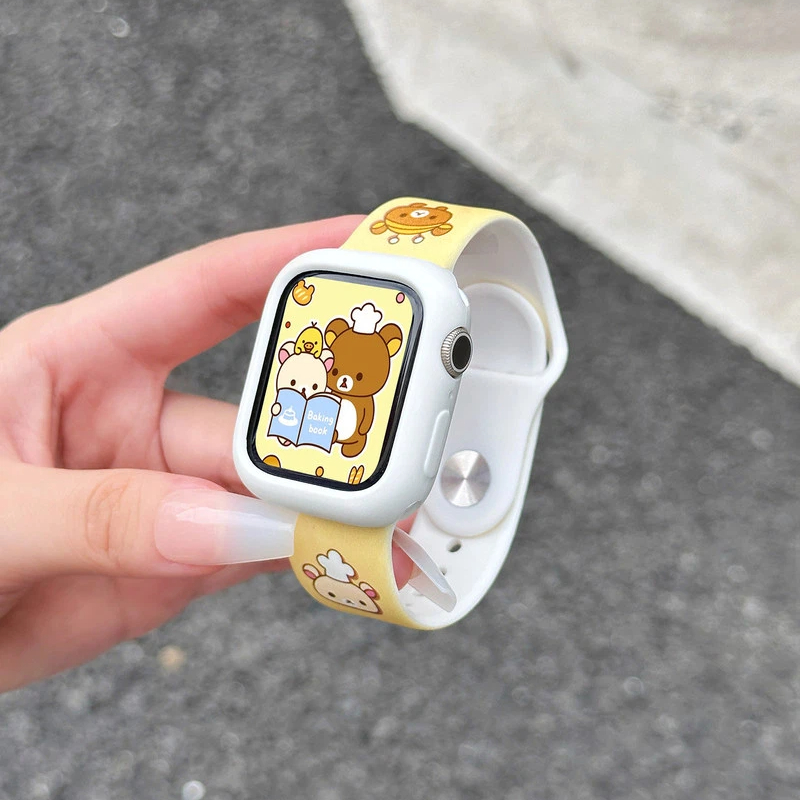 Cute Rilakkuma Print Silicone  - Silicone Band Replacement ulasan dan harga