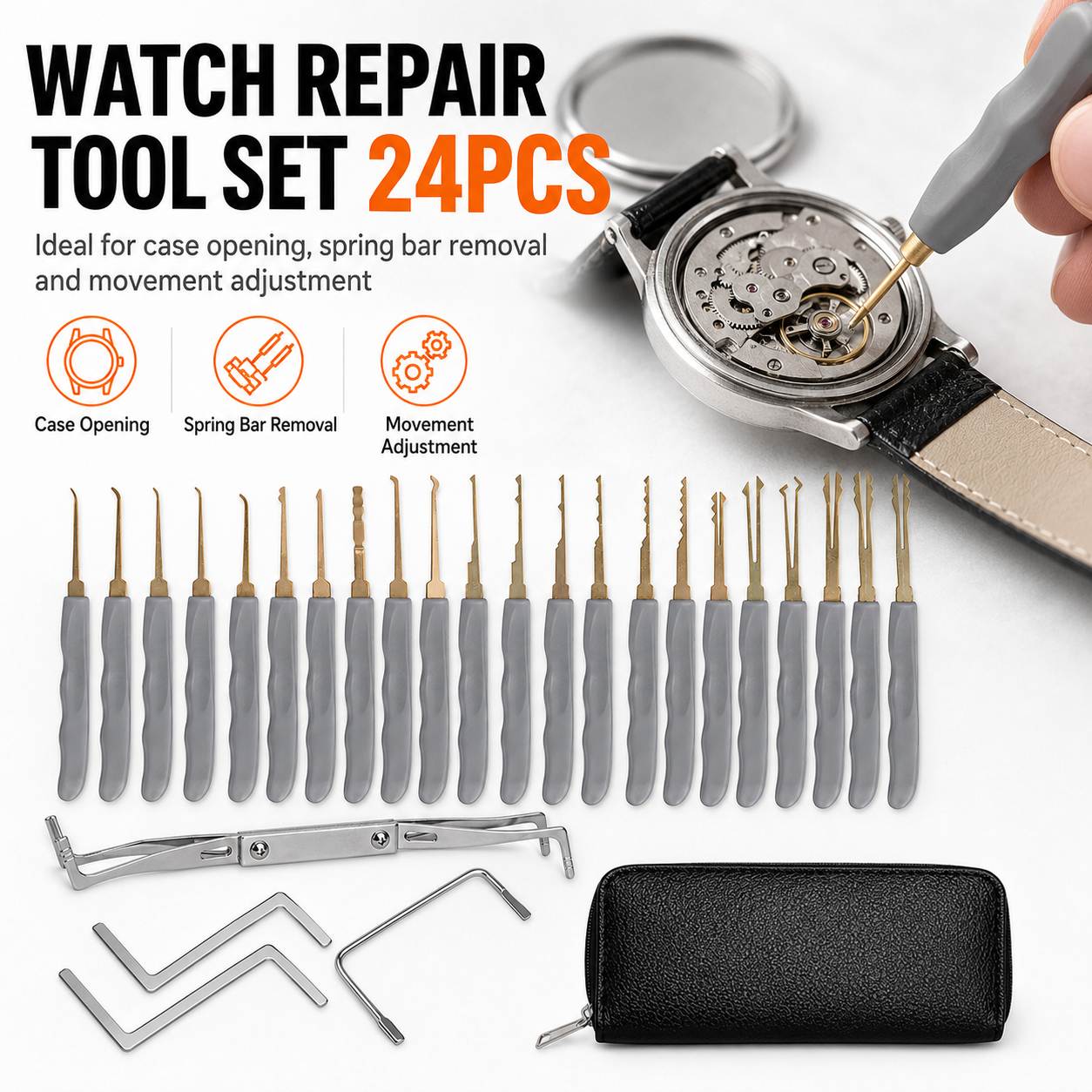 24PCS Professional Watchmaker  - Tool Kit Strap Change ulasan dan harga