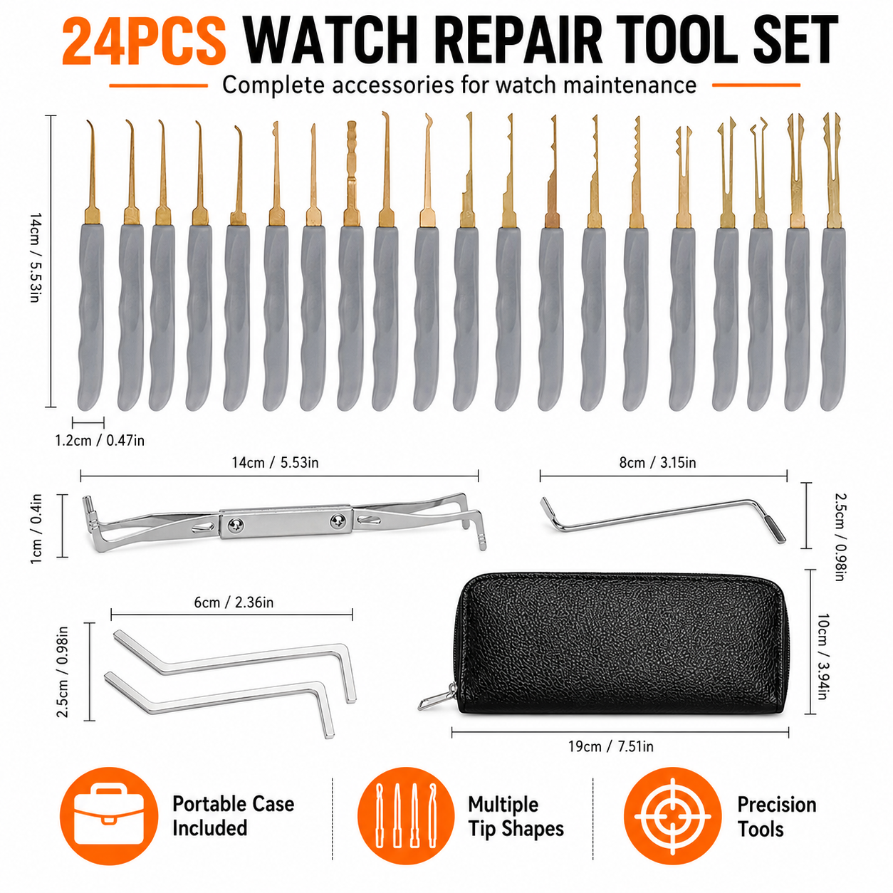24PCS Professional Watchmaker  - Tool Kit Strap Change ulasan dan harga
