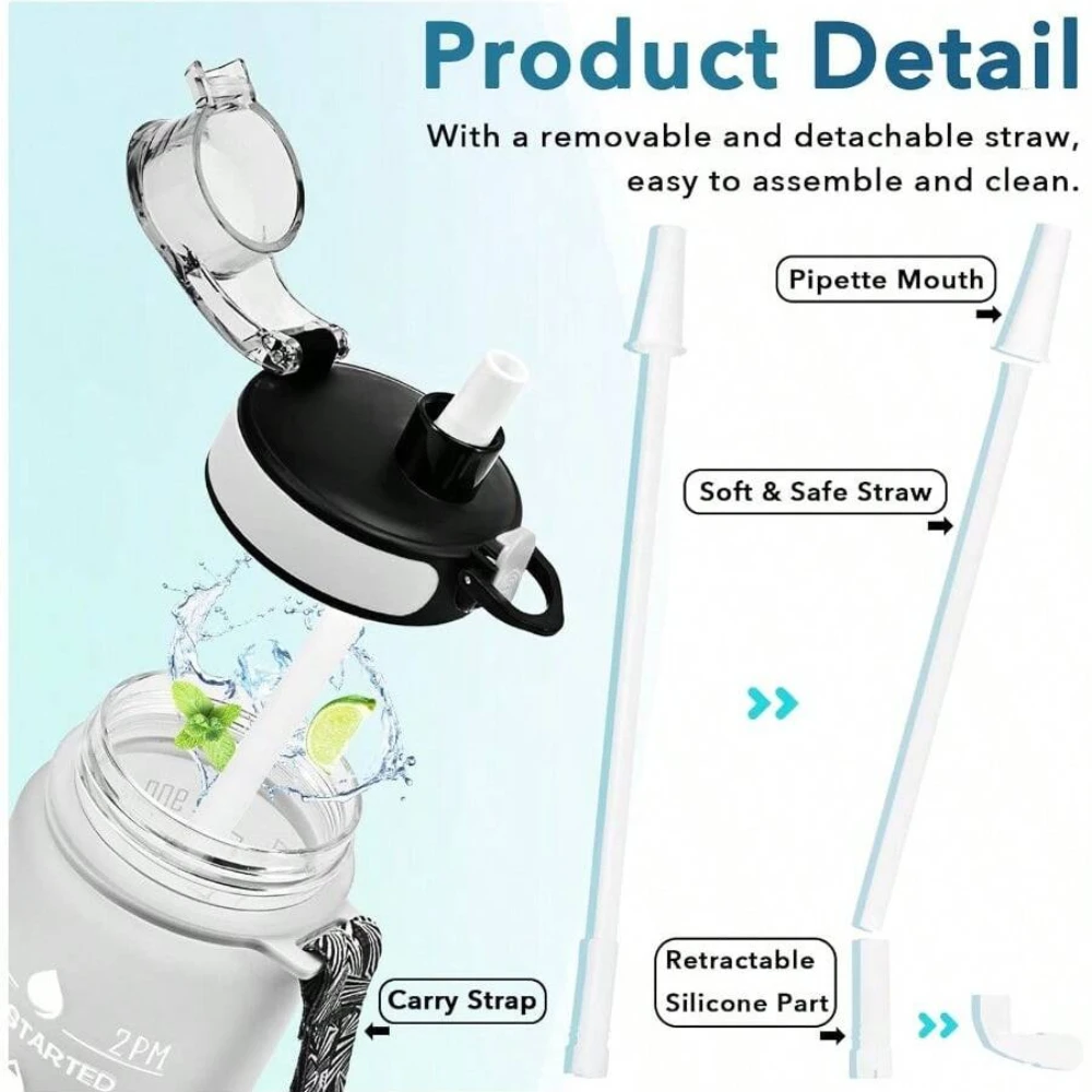 32 OZ Motivational Water Bottl - Rugged Sport Strap ulasan dan harga