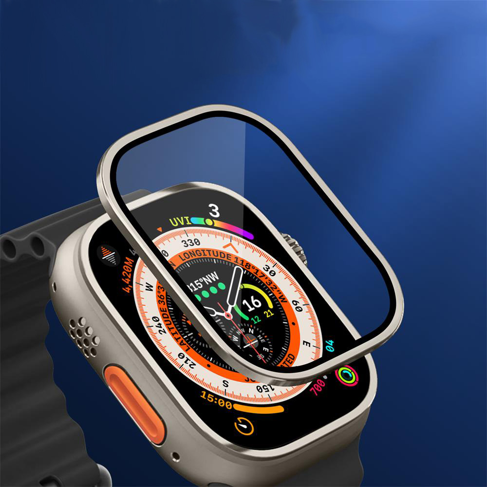 Metal Bumper+Tempered Glass Fo - Apple Smartwatch Accessories ulasan dan harga