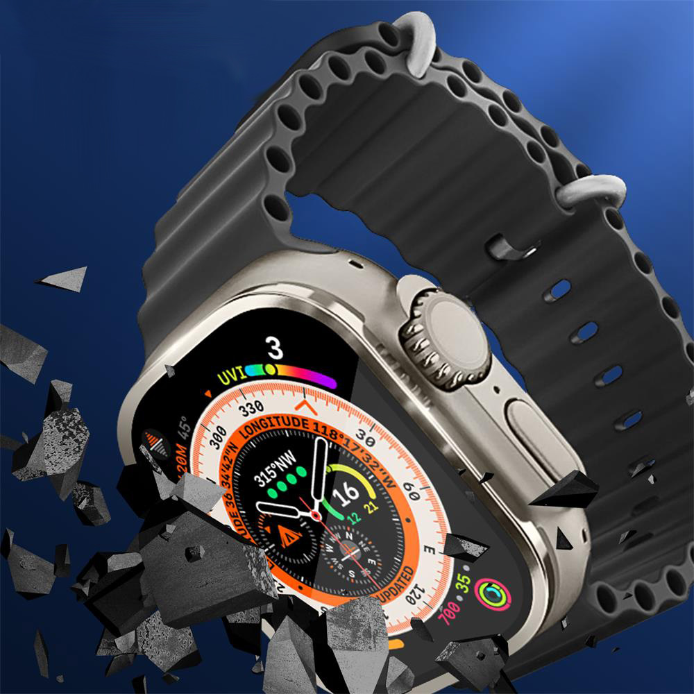 Metal Bumper+Tempered Glass Fo - Apple Smartwatch Accessories ulasan dan harga