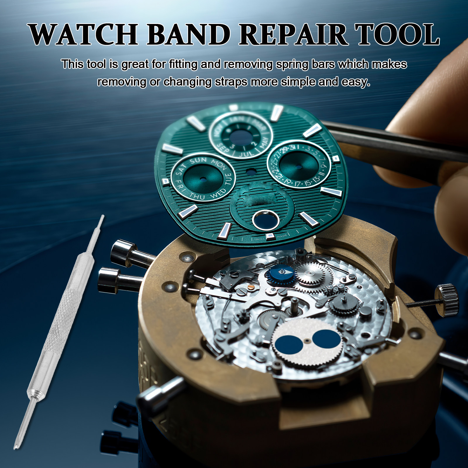 Ergonomic Dual-Head Spring Bar - Tool Kit Strap Change ulasan dan harga