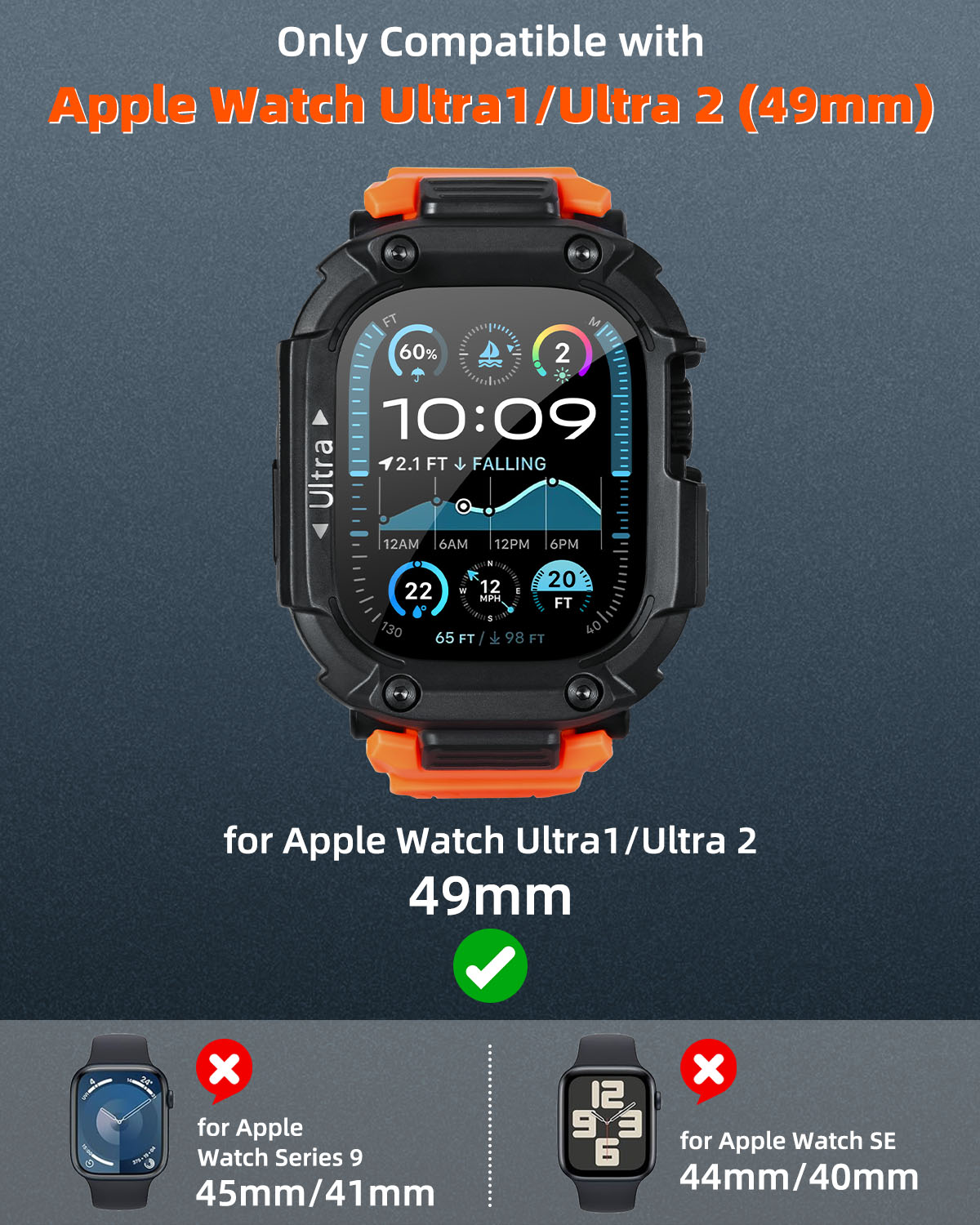 Oatsbasf for Apple Watch Ultra - Watch Case Bumper ulasan dan harga