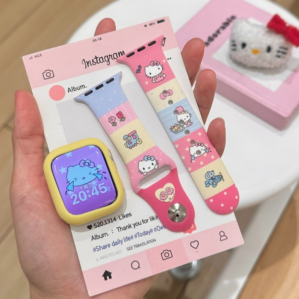 Anime Sanrio Lovely Kitty Sili - Apple Smartwatch Accessories ulasan dan harga
