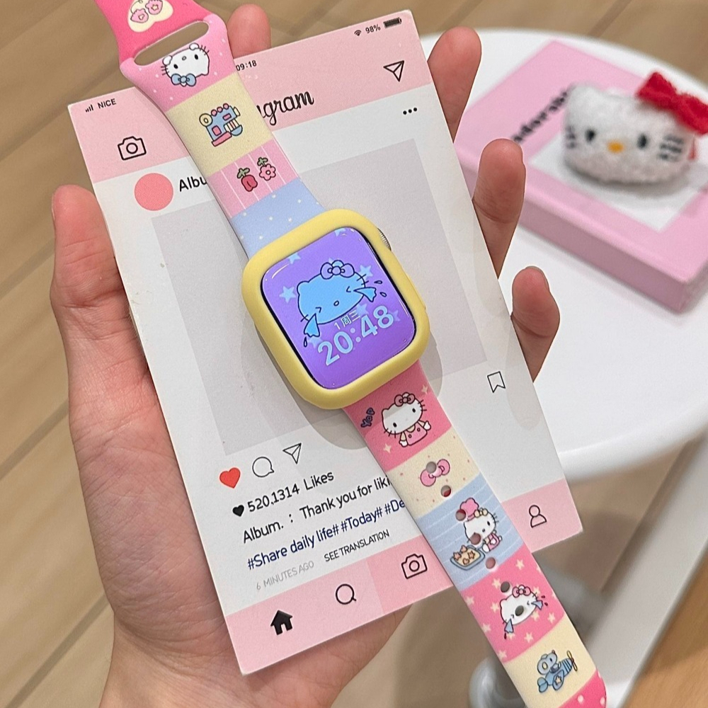 Anime Sanrio Lovely Kitty Sili - Apple Smartwatch Accessories ulasan dan harga
