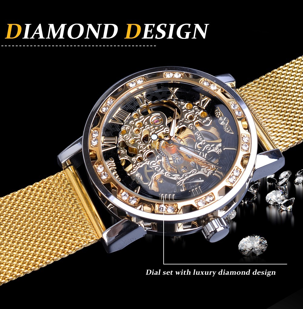 Forsining Men's Skeleton Mecha - Stainless Mesh Band ulasan dan harga