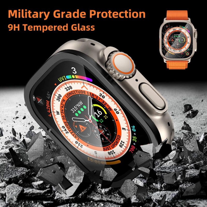 Tempered Glass Film+Metal Fram - Watch Case Bumper ulasan dan harga