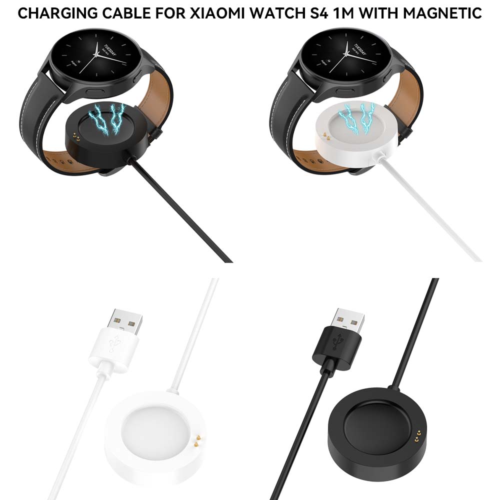 White Charger Cable For Xiaomi - Xiaomi Smartwatch S4 Accessories ulasan dan harga