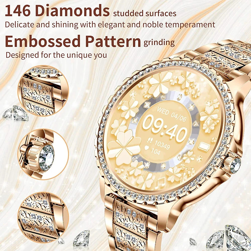 Fashion Luxury Gold Women Smar - Smartwatch Faces ulasan dan harga